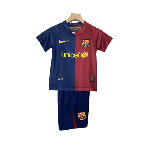 Camisa e Shorts Barcelona 08/09 Infantil