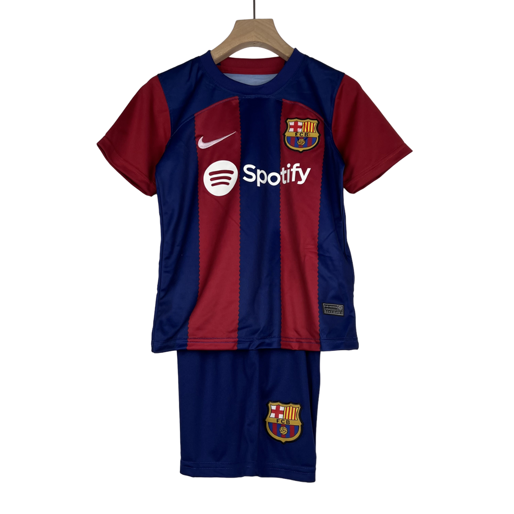 Camisa e Shorts Barcelona Infantil 23/24
