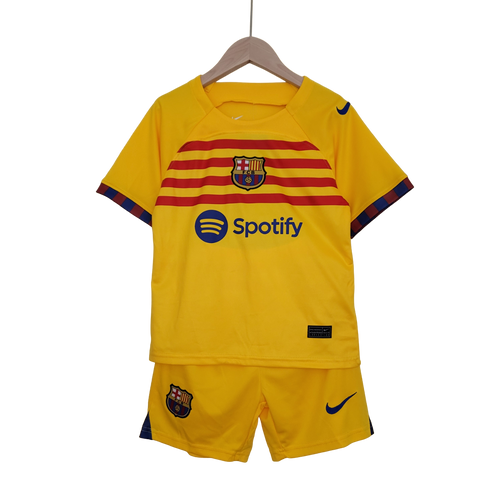 Camisa e Shorts Barcelona Infantil IV 23/24