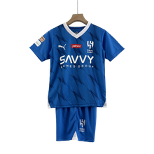 Carregar imagem no visualizador da galeria, Camisa e Shorts Al-Hilal Infantil 23/24