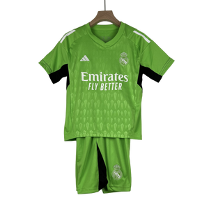 Camisa e Shorts Real Madrid Infantil Goleiro 23/24
