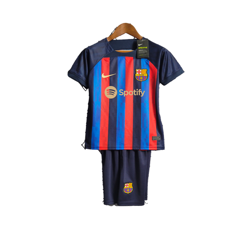 Camisa e Shorts Barcelona Infantil 22/23