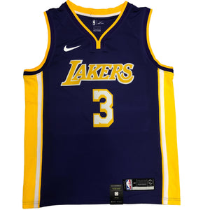 Camisa Regata Basquete Los Angeles Lakers Anthony Davis #3 Azul\Amarelo