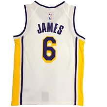 Carregar imagem no visualizador da galeria, Camisa Regata Basquete Los Angeles Lakers LeBron James #6 Branco/Amarelo