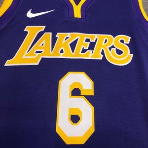 Camisa Regata Basquete Los Angeles Lakers LeBron James #6 Roxo/Amarelo