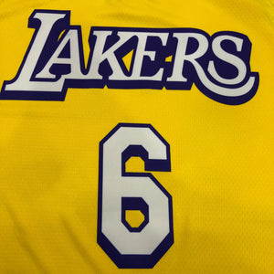 Camisa Regata Basquete Los Angeles Lakers LeBron James #6 Amarelo