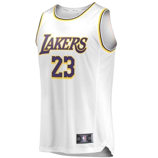 Camisa Regata Basquete Los Angeles Lakers LeBron James #23 Branco