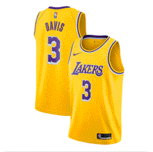 Carregar imagem no visualizador da galeria, Camisa Regata Basquete Los Angeles Lakers Anthony Davis #3 Amarelo e Roxo