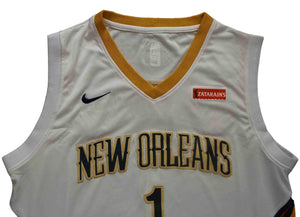 Camisa Regata Basquete New Orleans Zion Williamson #1 Branco
